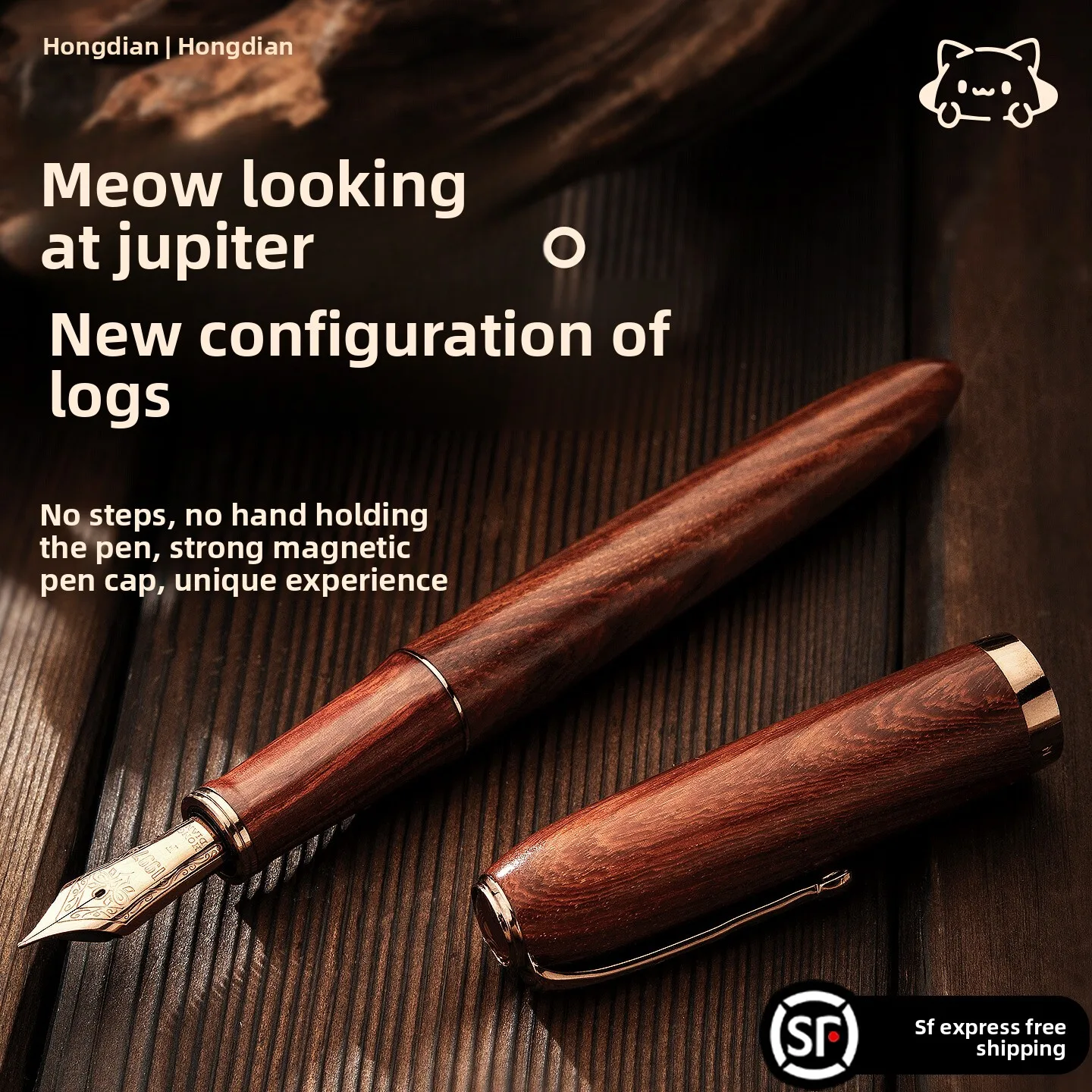 hongdian-a10-log-pen-adult-high-end-calligraphy-practice-special-exquisite-calligraphy-practice-gift-box-fountain-pens