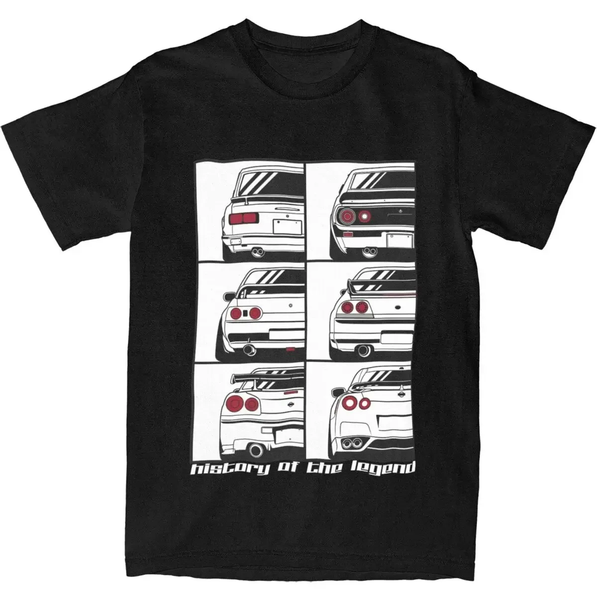 

Awesome JDM GTR Skyline History T Shirt Men Women Pure Cotton Japan Car Gt-r R34 Tees Shirt Birthday Present Clothes