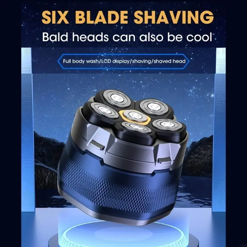 전기 머리 헤어 면도기 남자 무선 충전식 습식/건조한 대머리 헤드 방수