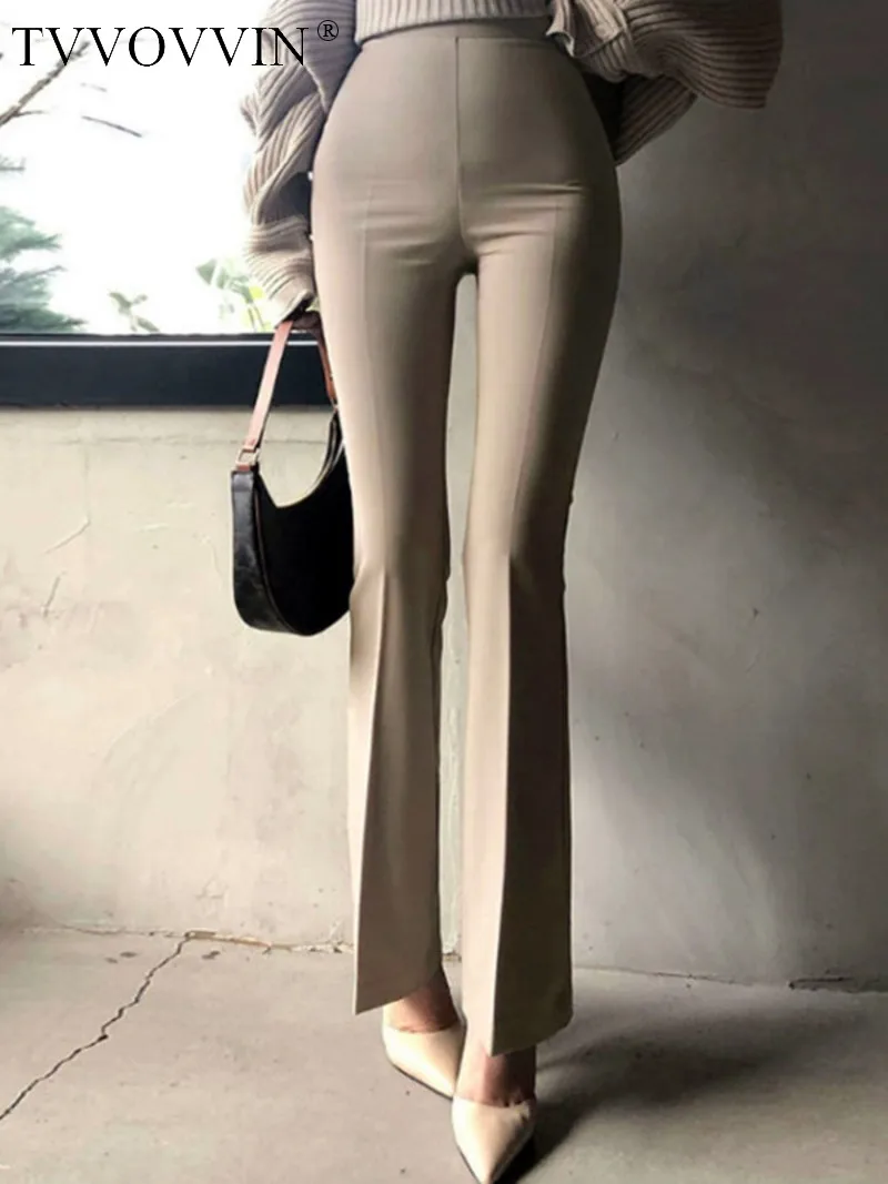 WOMENGAGA Korea Style Sexy Elegant High Waist Korean Flare Pants Office Lady Slim Fashion Women Pants Casual Trousers 868L