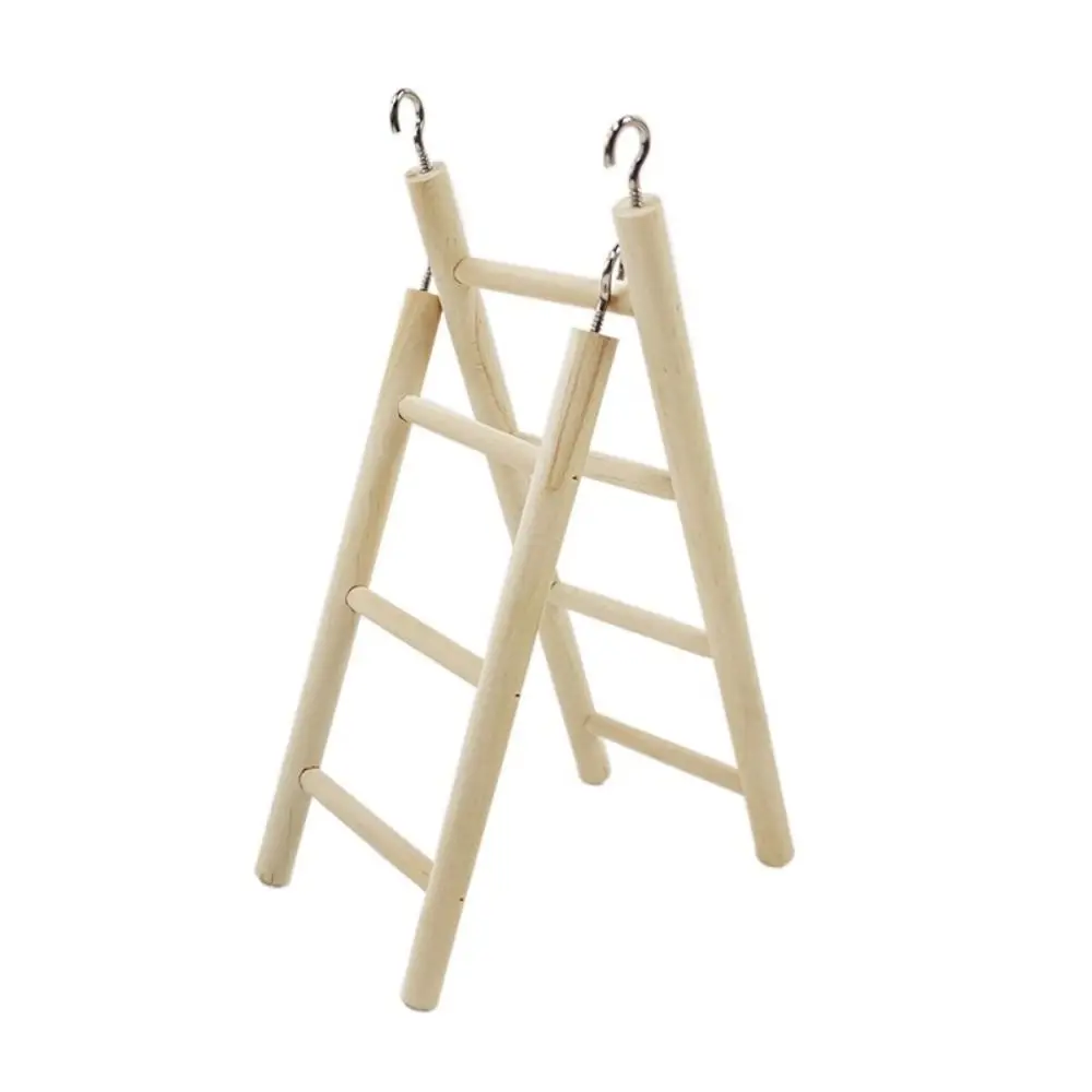 Creative Durable for Lizard Parakeet Wooden with Hooks Hanging Birds Ladders Parrot Perch Parrot Climbing Frame Hamsters
