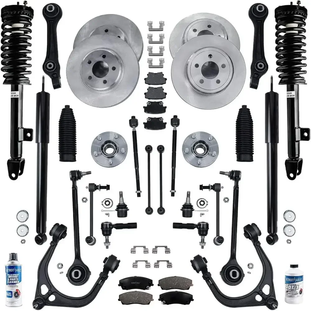

Front Disc Brakes, Rotors, Pads, Struts, Wheel Bearings, Hubs, Control Arms, Tie Rods, Sway Bars, Shock Absorbers for RWD 300 Ma