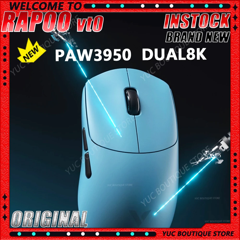 

NEW RAPOO VT0 Dual 8K 2.4G Wireless Mouse 2-Mode PAW 3398 E-sports Mouse Small and Medium-sized Gaming Mice For PC Gamer Gifts