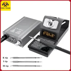 OSS-Estación de soldadura T245, 130W, 3S, alambre de pasta de soldadura de calefacción con punta de soldador C245 para reparación de teléfonos móviles, herramienta de soldadura