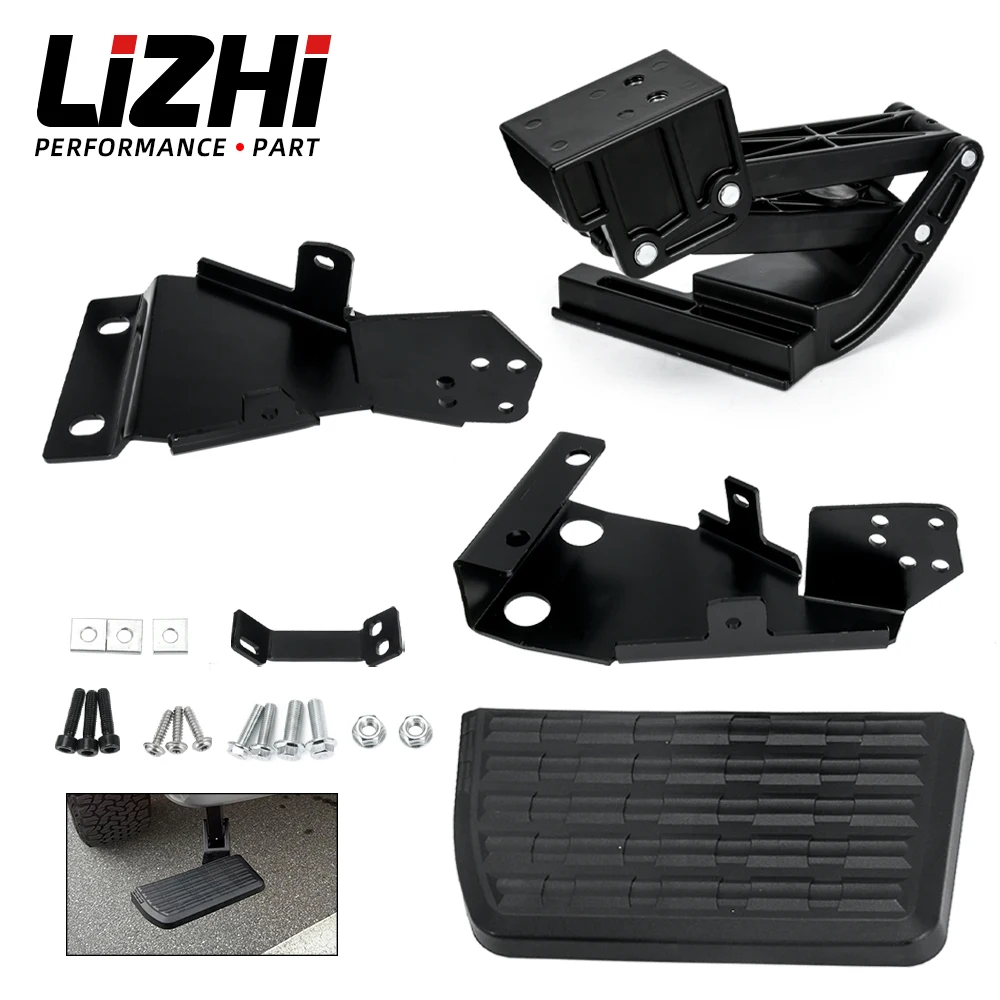 

75328-01A Rear Bed Step For Ford F-150 21-24 F-150 Lightning 22-24 Retractable Bumper Tailgate Step Folding Step