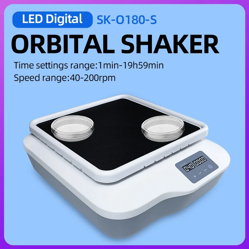 

SK-O180-S Laboratory LED Digital Orbital Shaker Max Capacity 3KG Speed 40-200RPM Swing Speed Oscillator