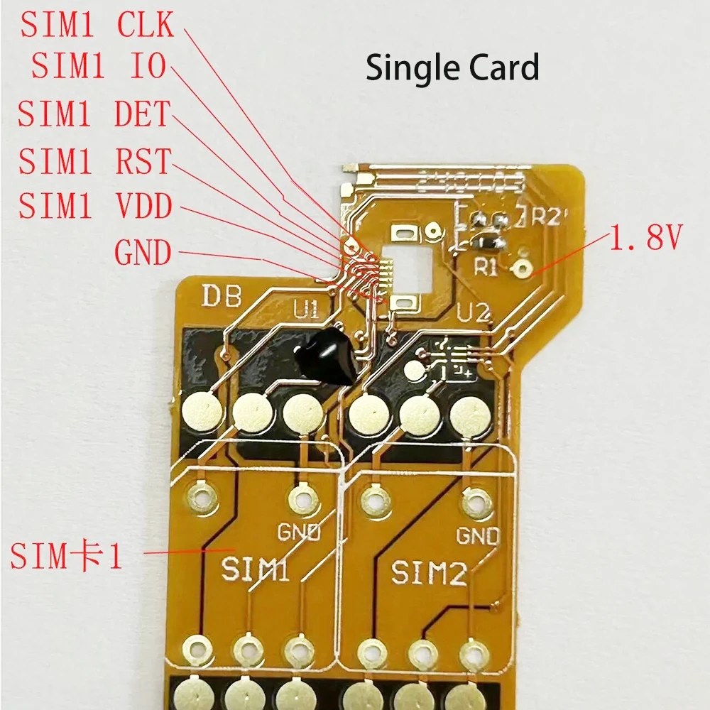 WYLIE DB built-in Integrated cable with 4.7k Resistor for iPhone 16pro Max ESIM to Single/Dual SIM  Support Locked and Unlocked