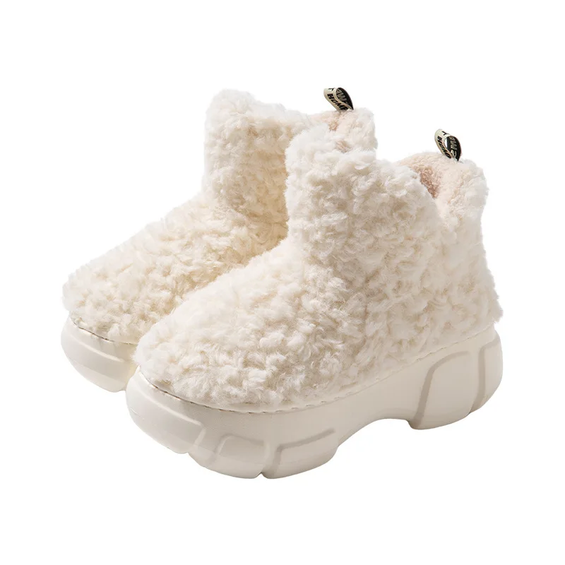 

Warm Winter Woman Boots Fashion Furry Ladies Snow Boots for Outside Wear Concise Design High Top Platform Women's Cotton Shoes