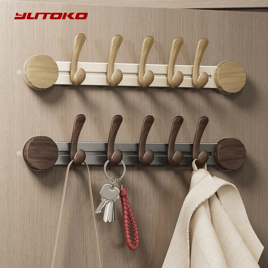 

Sucker Wall Mounted Coat Rack Self-adhesive Wall Hook With Removable Hooks Bedroom Hanging Hanger Hallway Hat Key Storage Holder