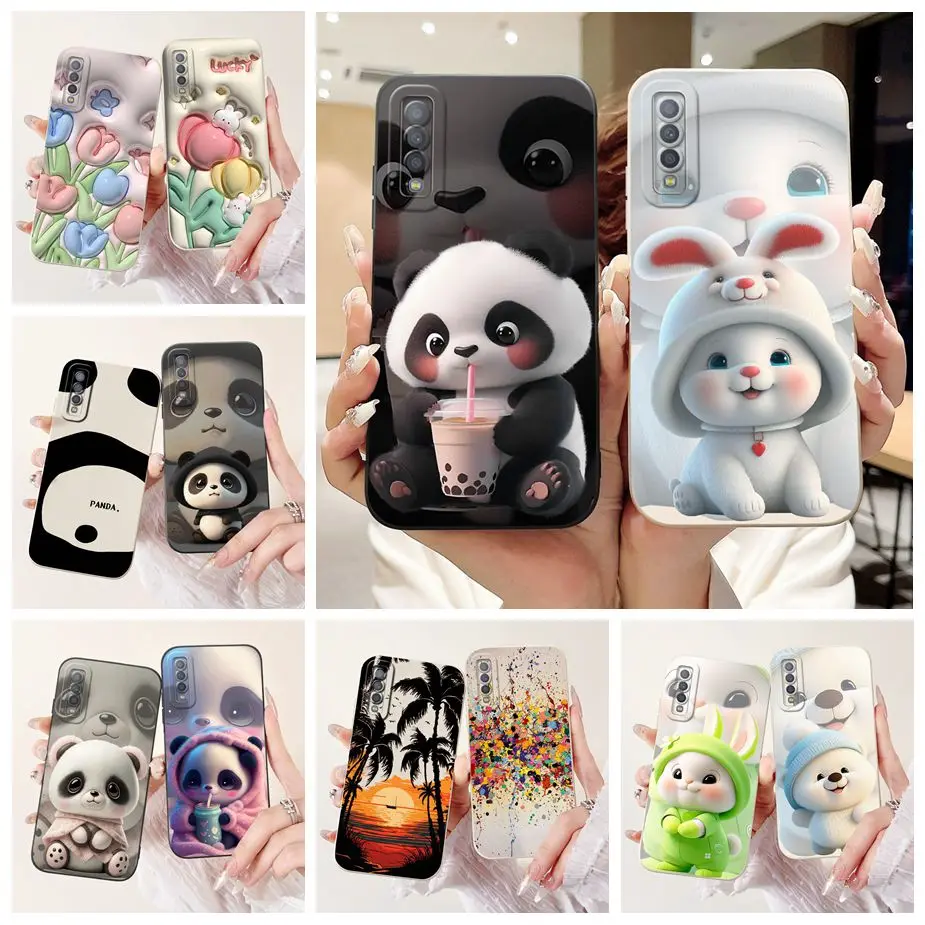 For Samsung Galaxy A7 A9 2018 Case A750F A920F Cute Panda Cartoon Cover Soft TPU Matte Phone Case For Samsung A9 A 7 2018 Fundas