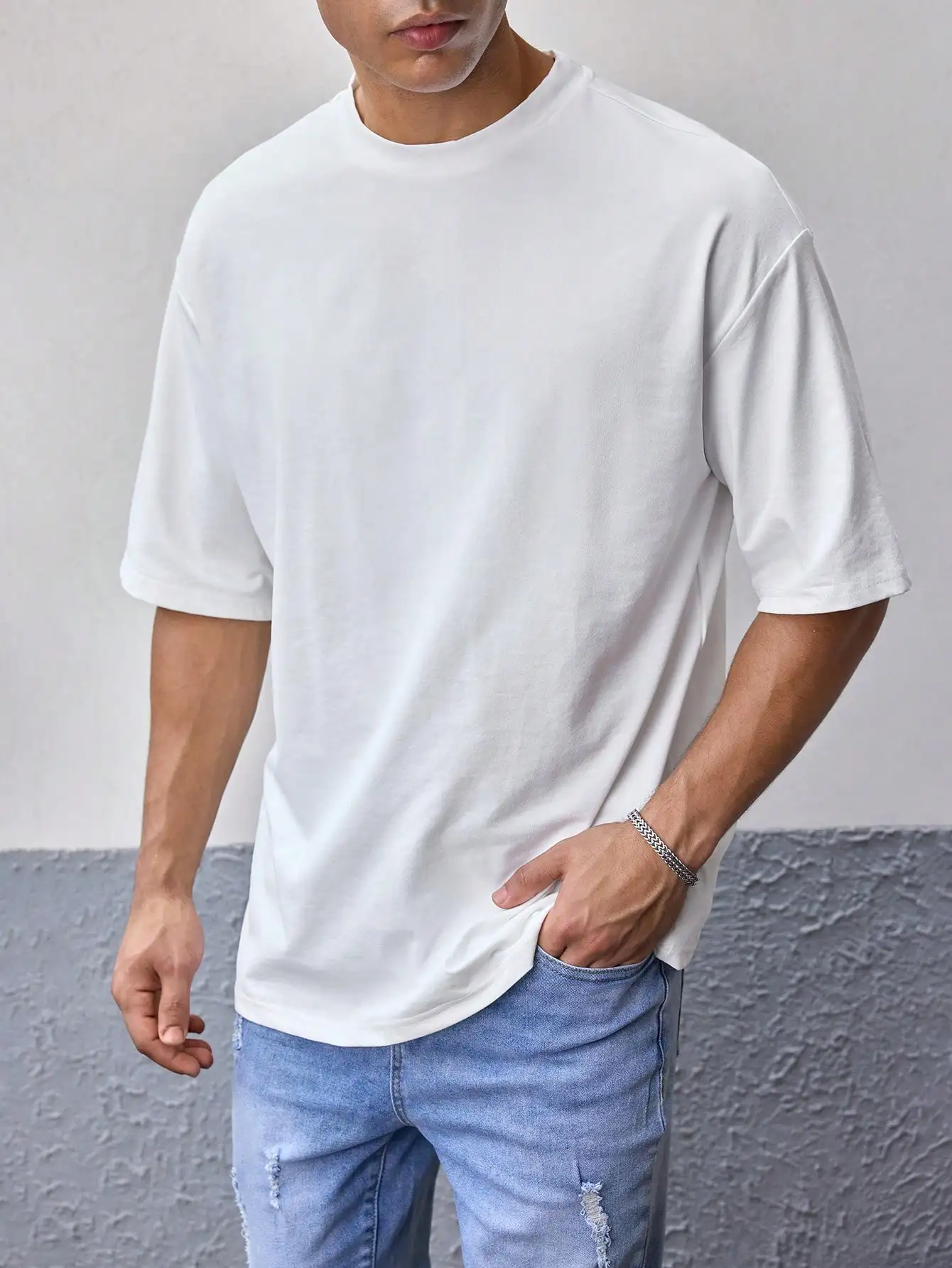 Men white T-shirt Plain Color Summer Male Casual  Short-sleeved O-Neck Summer Solid Color T Shirts  Breathable Tops Boys Clothes
