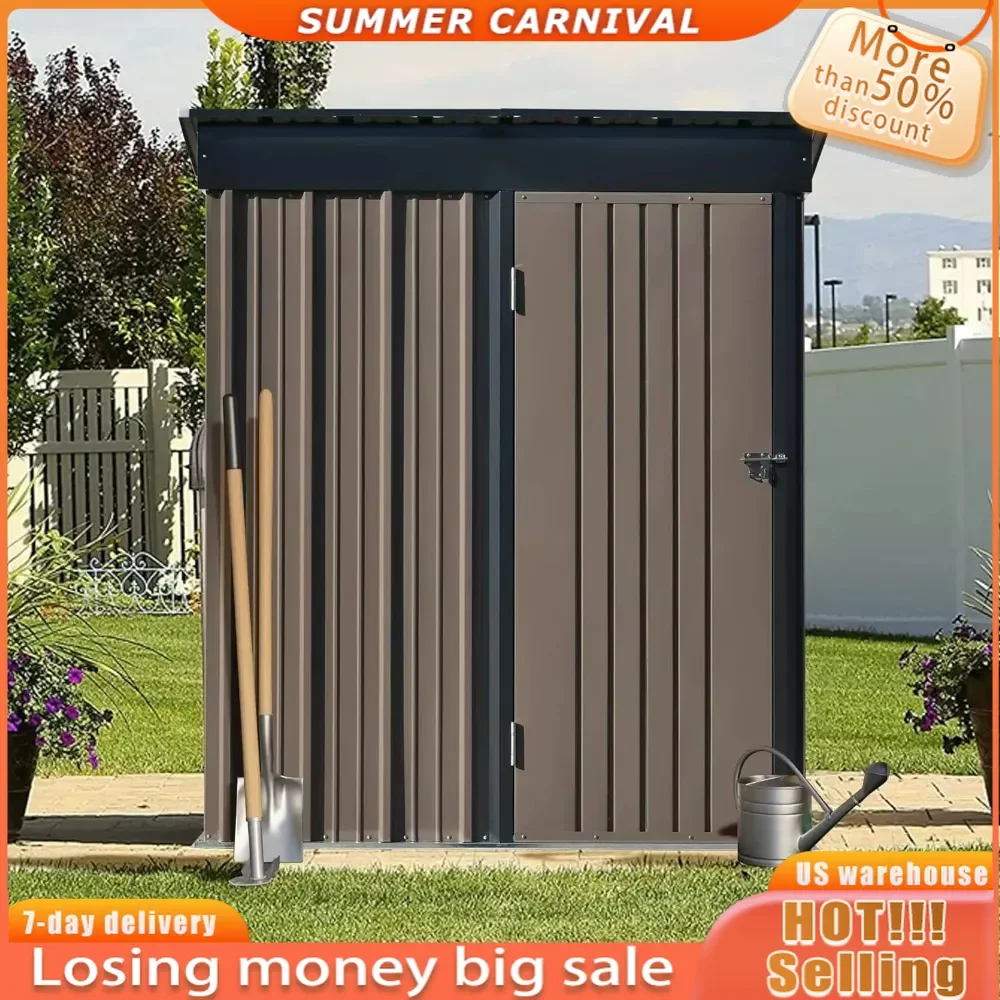 

Metal Outdoor Storage Shed,Steel Utility Tool Shed Storage House with Door & Lock,Outdoor Storage for Backyard Garden Patio Lawn