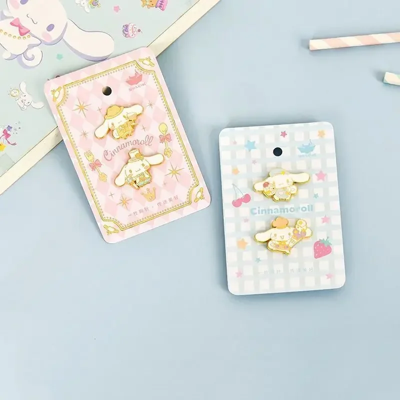 Hello Kitty аниме Kawaii Sanrio модная металлическая фотография Милая коричная сумка My Melody аксессуары декоративные подарки для детей