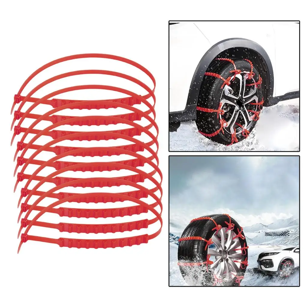 Tire Anti Chain Tire Orange Resistance Traction Installation 3 Wear Upgraded