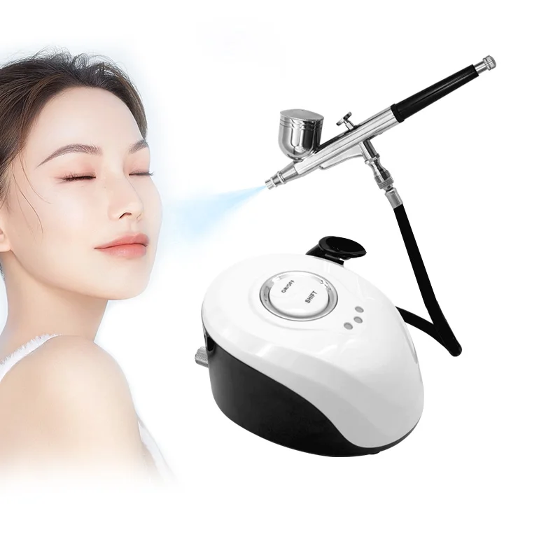 Spray Gun Nail Art Inkjet Tool Air High Pressure Nano Oxygen Injection Device With Compressor Skin Care Facial massager Home Use