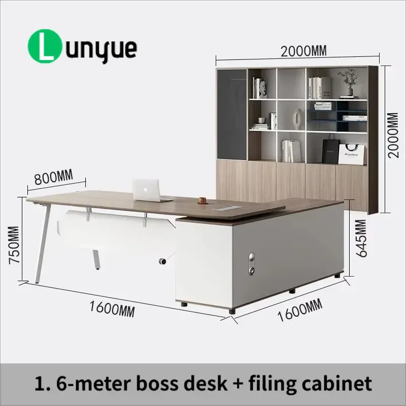 Modern Luxury CEO Desk Set Manager Office Furniture Executive Workstation for Office High End Design