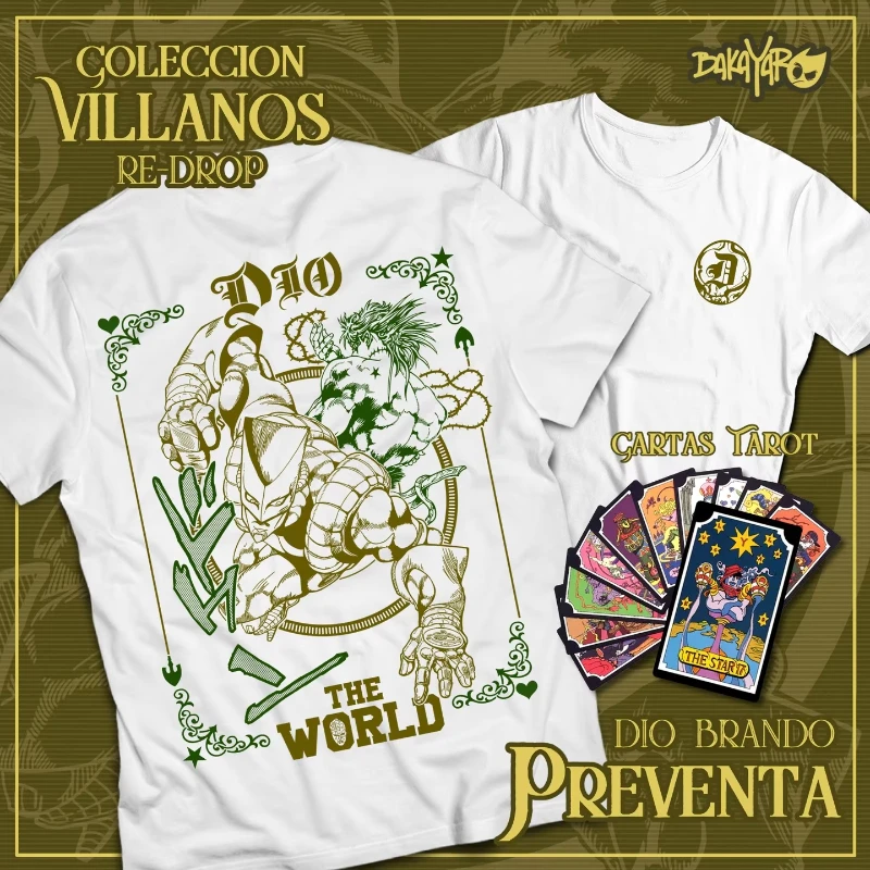 JoJo Bizarre aventure chemise Jotaro Kujo T-Shirt Dio Giorno T-Shirt Anime chemise toutes tailles