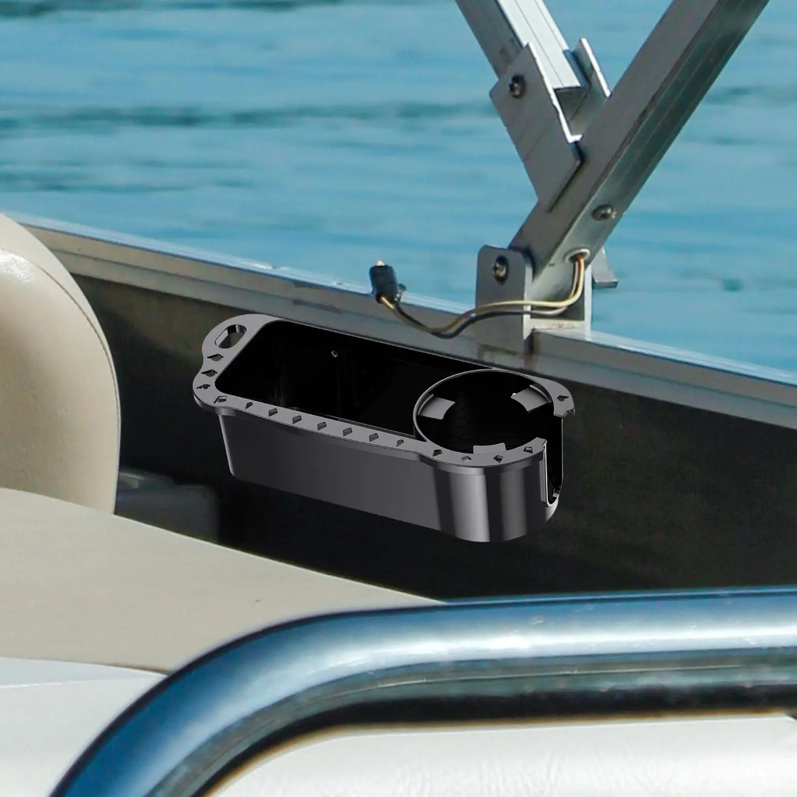 Boat Storage Organizer Cup Holder for Pontoon Fly Fishing Equipment