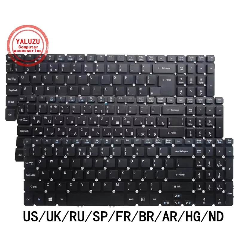 

US/UK/RU/SP/FR/BR/AR/HG/ND Laptop Keyboard For ACER MS2361 MS2391 MS2395 M3-581G M3-581PTG M5-581 VN7-571G VN7-591 ZR1 MA50