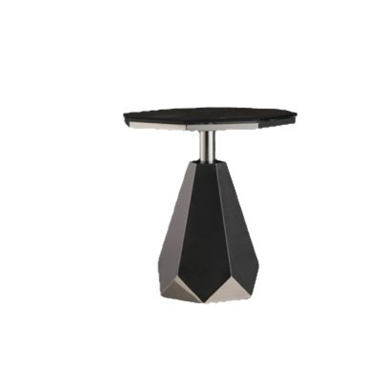 

light luxury sofa edge, household living room stainless steel edge small coffee table, Italian rock slab corner table