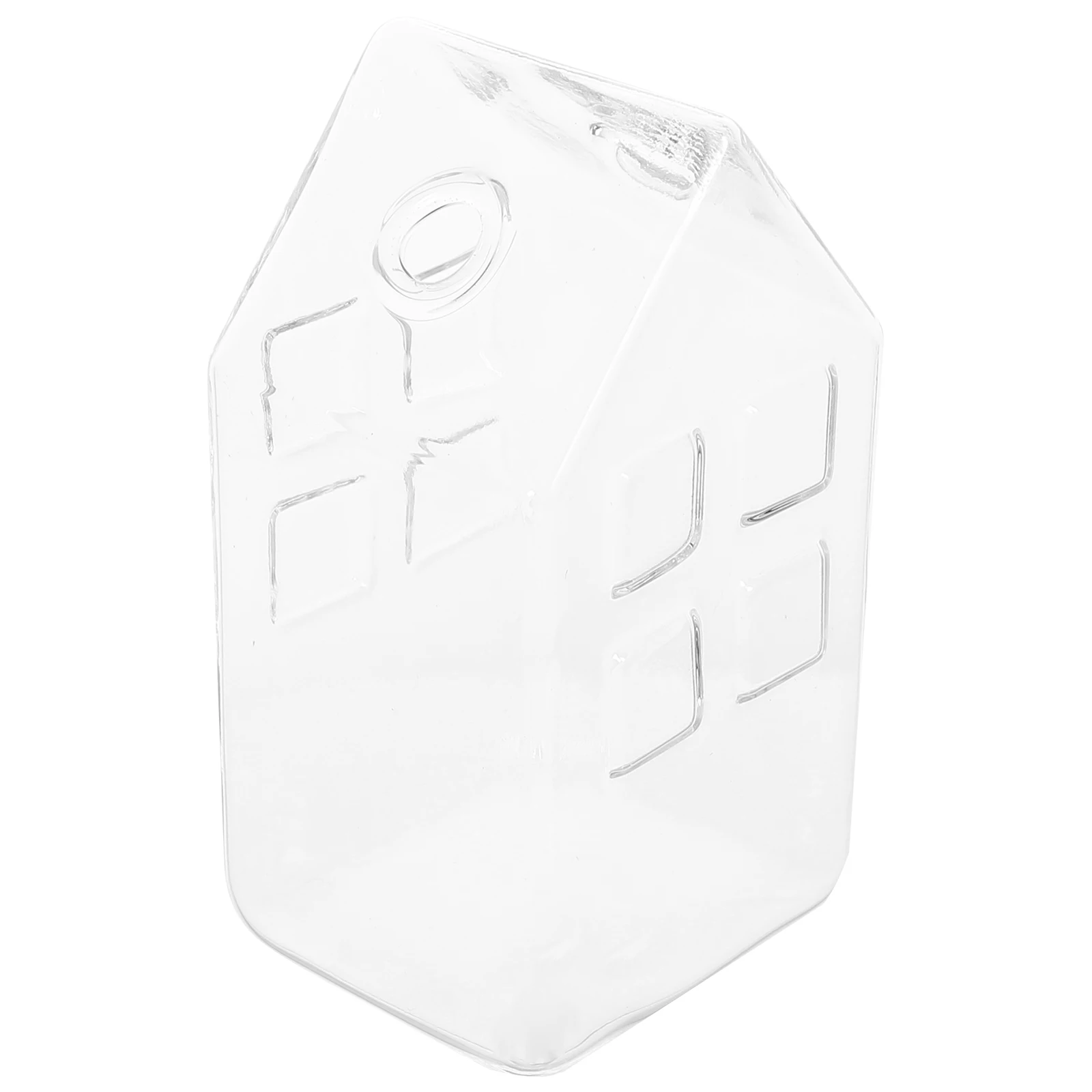 

1Pcs Glass Flower Vase House Shaped Transparent Hydroponic Pot Desktop Ornament for Office Living Room Bedroom