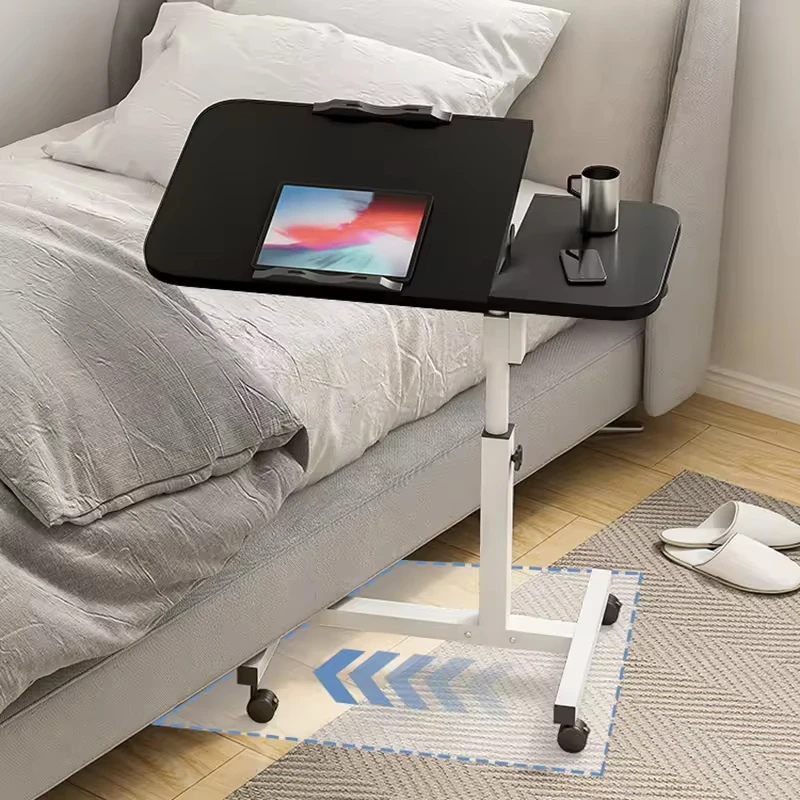 #Adjustable Foldable Extendable Laptop Side Table For Bedroom Living Room Dining Furniture Home Office School-Durable Metal