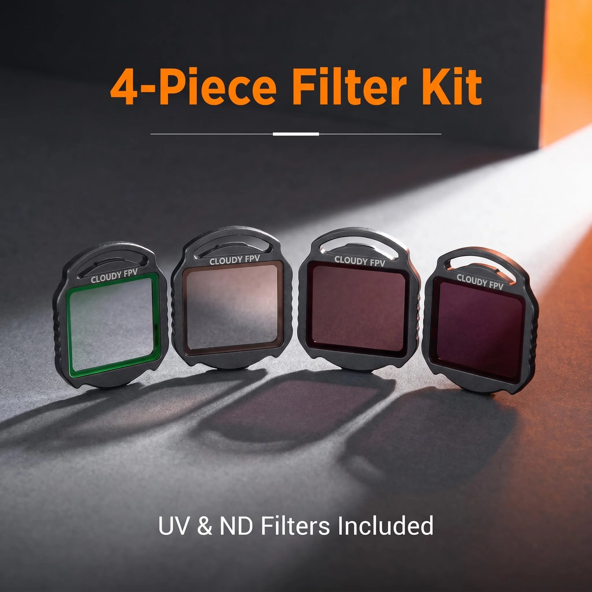 Cloudy FPV UV & ND Light Reduction Filter for DJI O4 PRO, Optical Glass, Double-Sided Waterproof Coating, Thickened Design