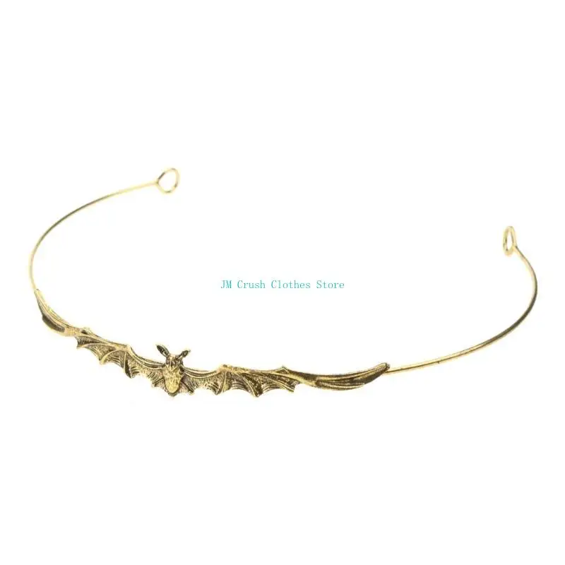 

K1ME Scary Halloween Bat Wing Headband Handmade Bat Wing Hair Hoop Mardi Gras Headwear Birthday Cosplay Headpiece Costume