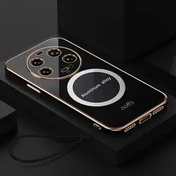 For Xiaomi Mi 14 Ultra Case Soft TPU Plating Magnetic Slim Protective Back Cover Case For Xiaomi Mi 14 13T 12T 11T Pro 14Ultra