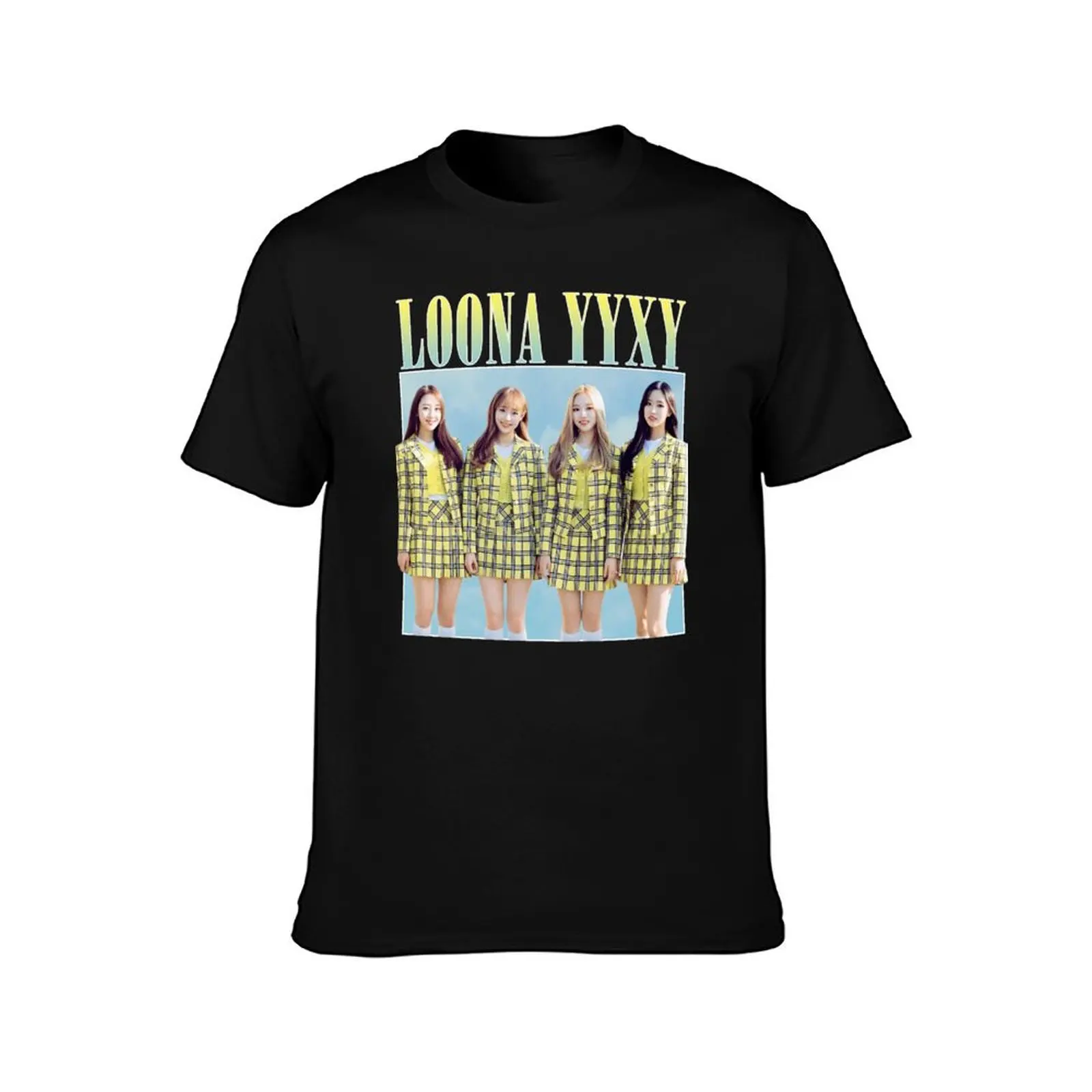 LOONA yyxy Vintage T-Shirt Anti-Fade Casual Tee Shirt T-Shirt