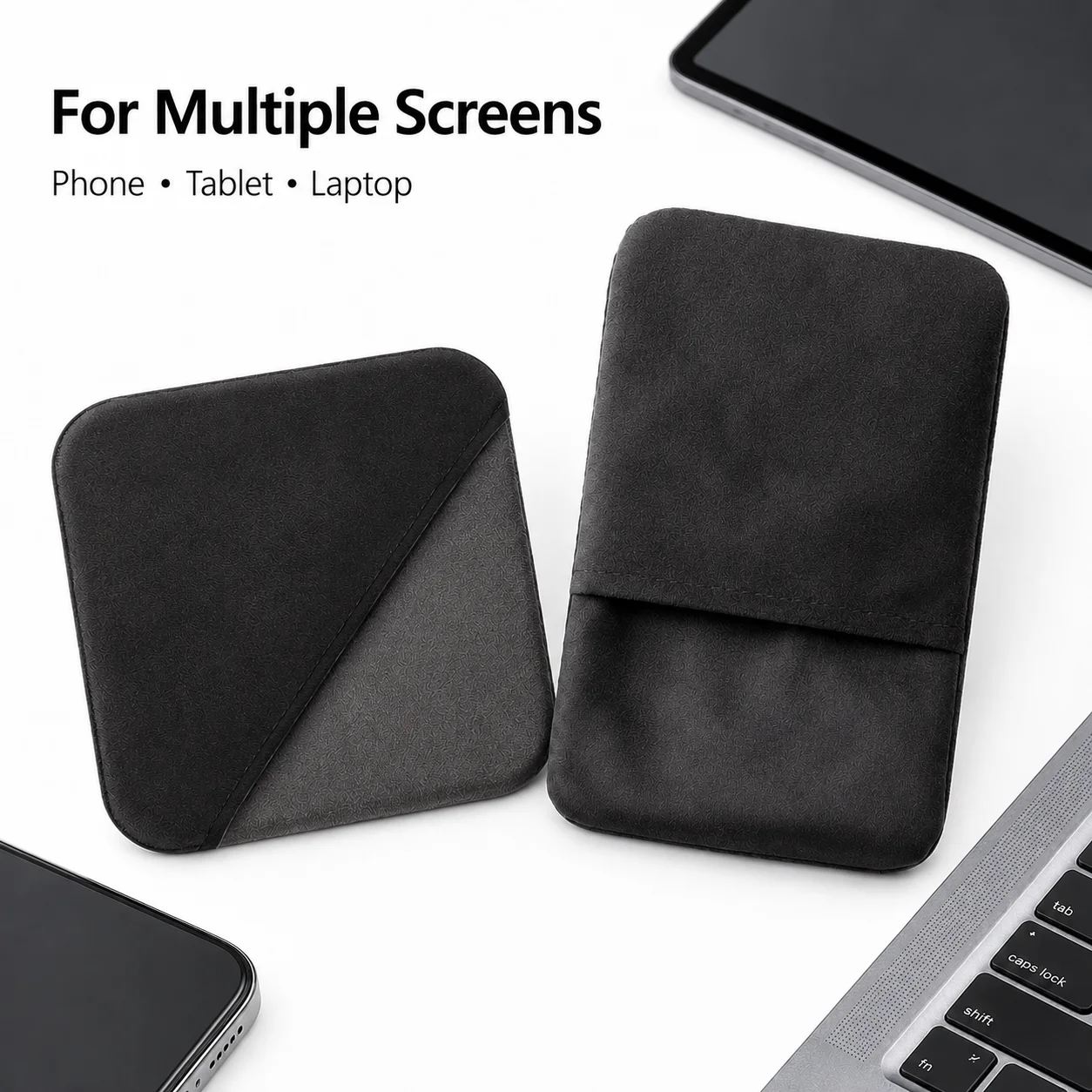 Screen Cleaning Cloth Phone Tablet Laptop Monitor Cleaner Soft Hand Pocket Wipe Electronic Device Care Square Rectangle Portable