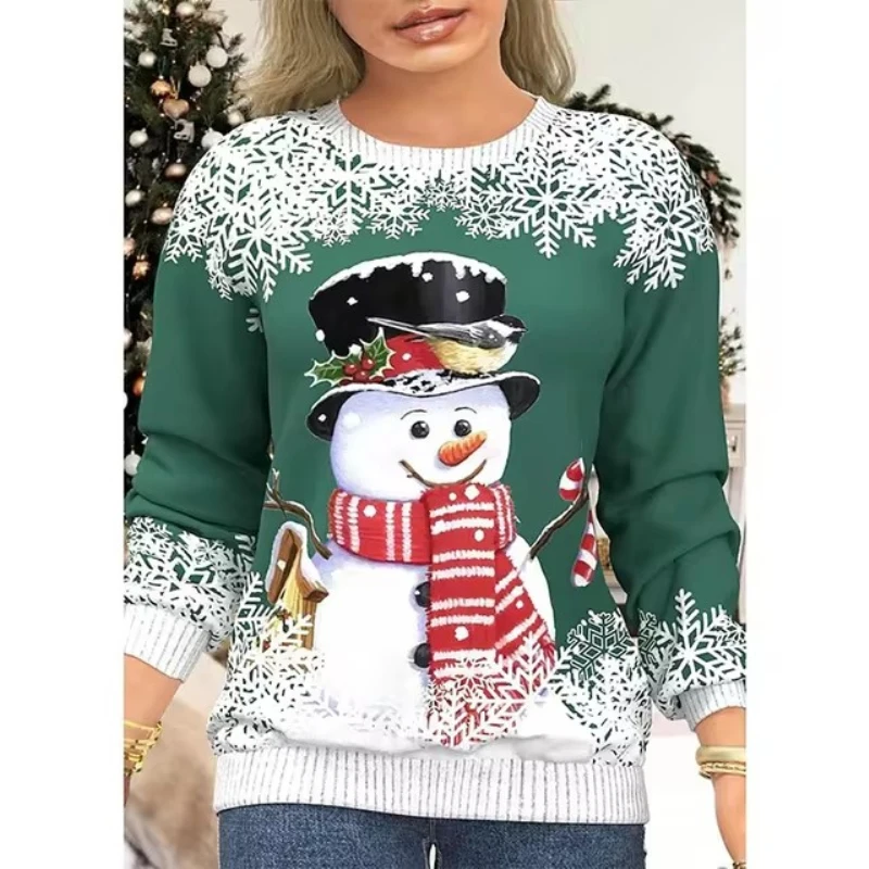 2024 Christmas hoodie Snowman 3D printed sweatshirt for men and women long sleeve hoodie street clothing oversized pullover fash