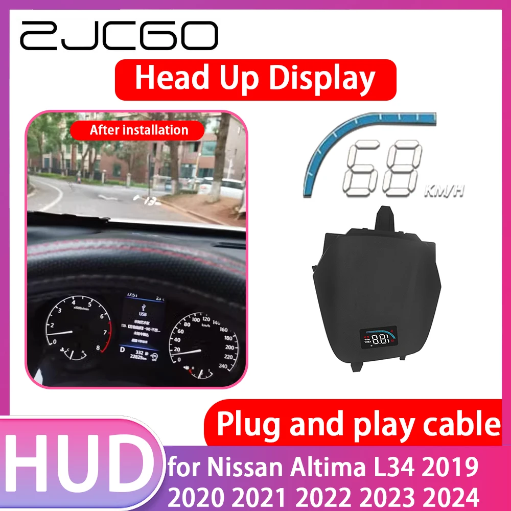 

Car Special Hidden HUD Head Up Display Speedometer Speed Projector Alarm for Nissan Altima L34 2019 2020 2021 2022 2023 2024