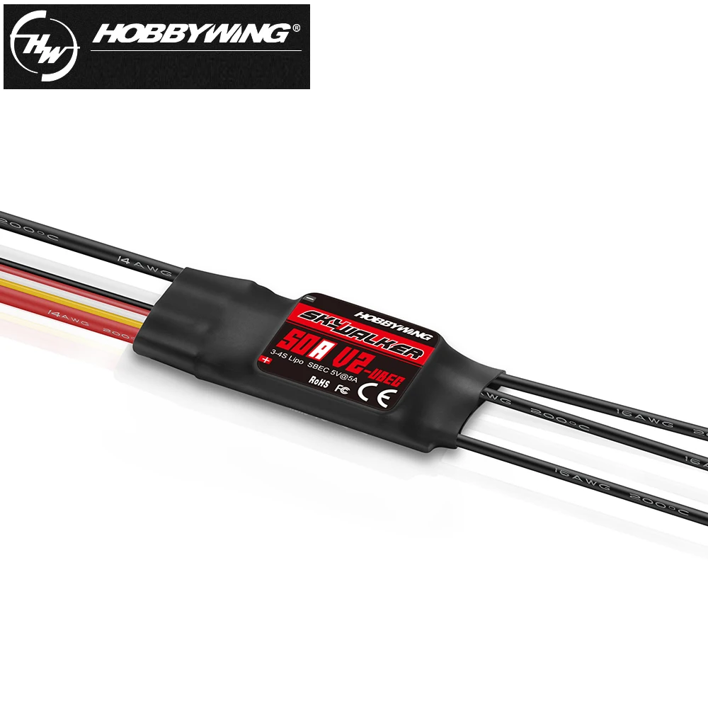 Hobbywing Skywalker 15A/30A/40A/50A/60A/80A/100A V2 kontroler prędkości ESC z UBEC dla RC FPV Quadcopter samoloty śmigłowiec