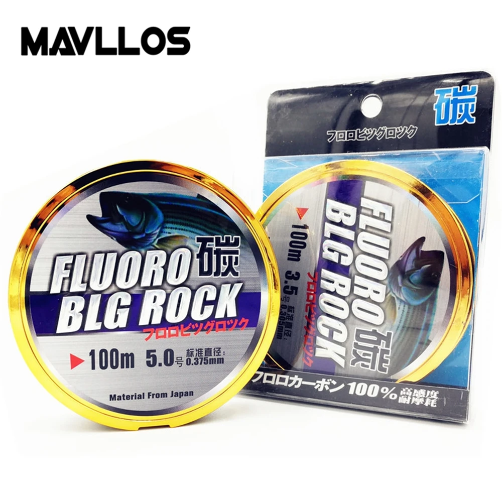 Mavllos Reme Fluorocarbon Fishing Line 100M 2-38LB Wear-resistant  Nylon Monofilament Fluoro Carbon Coating Fishing Line