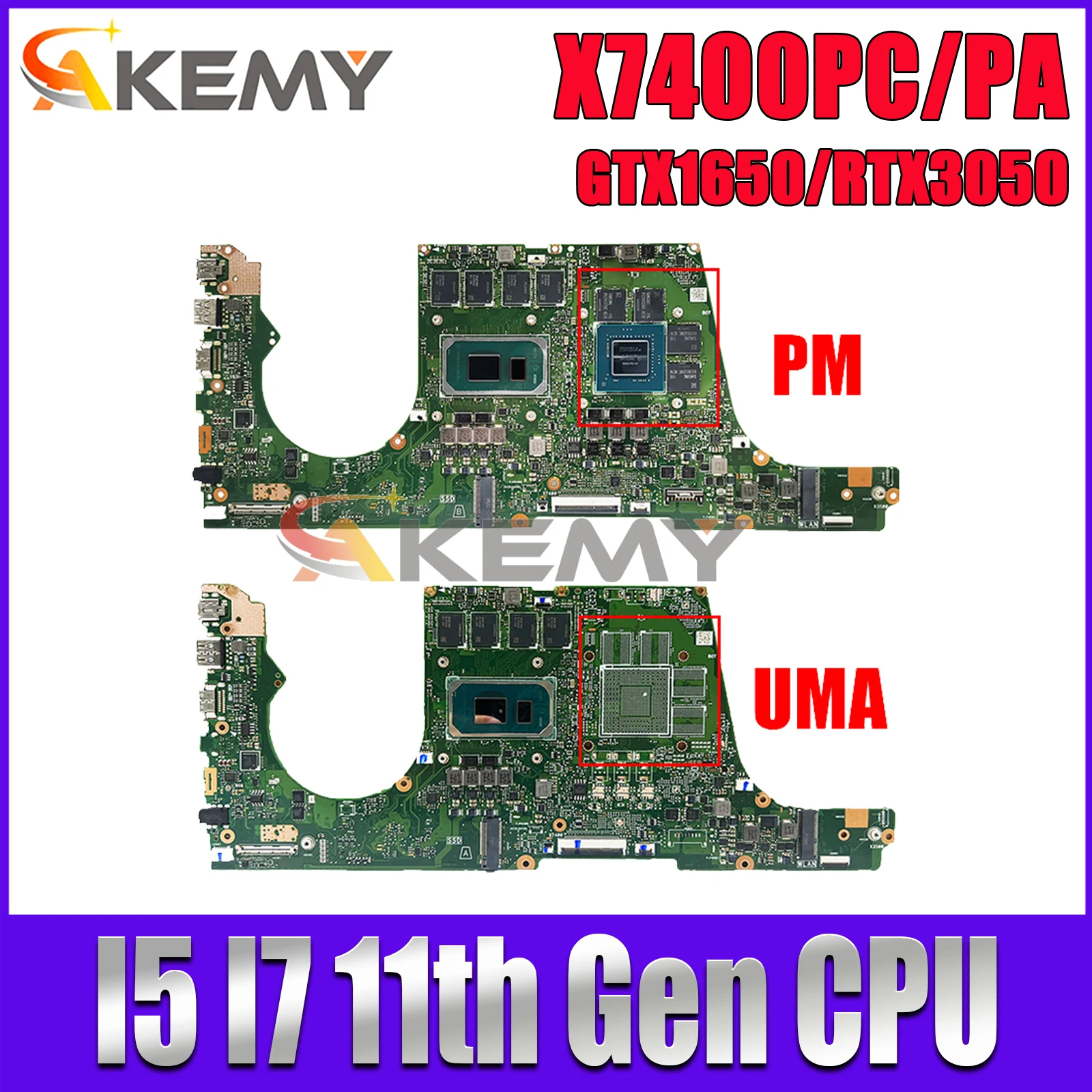 

Akemy X7400PC Mainboard For ASUS X7400PA N7400P X3500PC X3500PA X3500PH V3500P X3400PC X3400PA X3400PH V3400P Laptop Motherboard