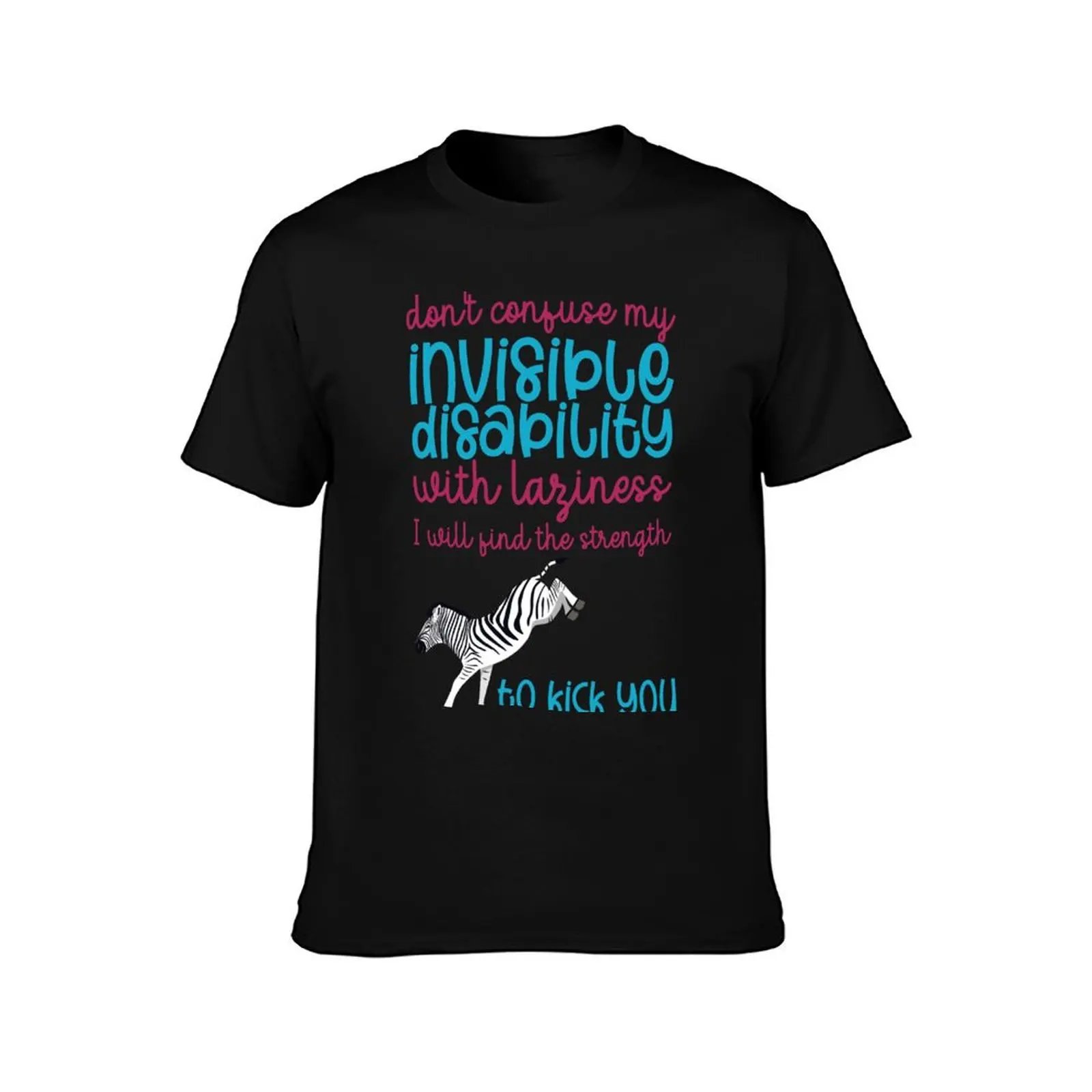 Don't Confuse My Invisible Disability With Laziness T-Shirt Basic Lightweight Short Sleeve Tee T-Shirt