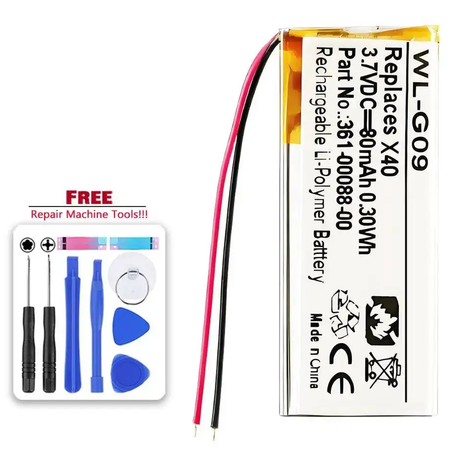 Premium Replacement For Garmin Vivosmart HR HR+ Approach X40 361-00088-00 Watch Battery Good Low-Temperature Performance 80Mah