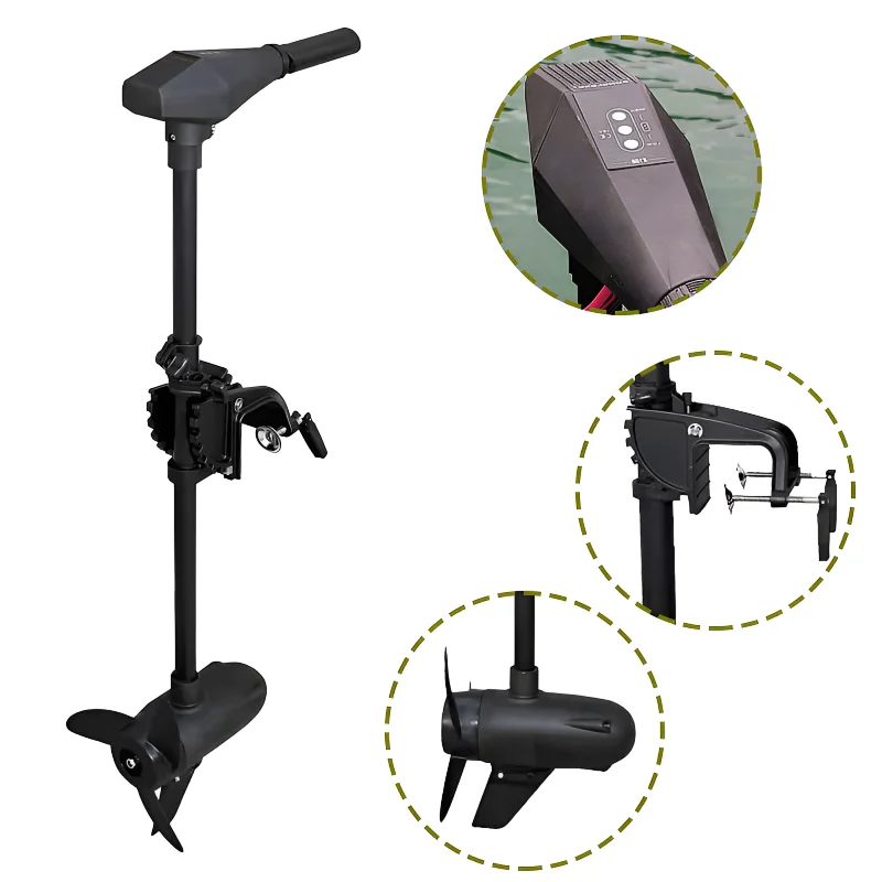 Durable Brushless Transom Mount Trolling Motor Electric Outboard Engine For Marine Fishing Watercraft