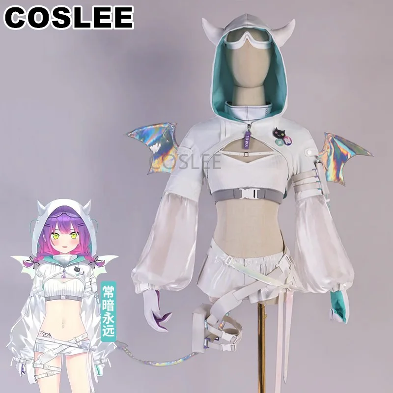 

COSLEE Hololive Vtuber Tokoyami Towa Cosplay Costume Lovely Uniform Halloween Carnival Party Outfit For Women XS-XL New