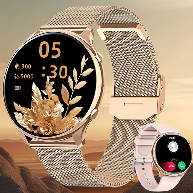 Montre connectée de Fitness pour femmes, avec écran 1.20 pouces, moniteur de fréquence cardiaque et de sommeil, moniteur de Cycle menstruel, étanche IP67, pour iOS et Android