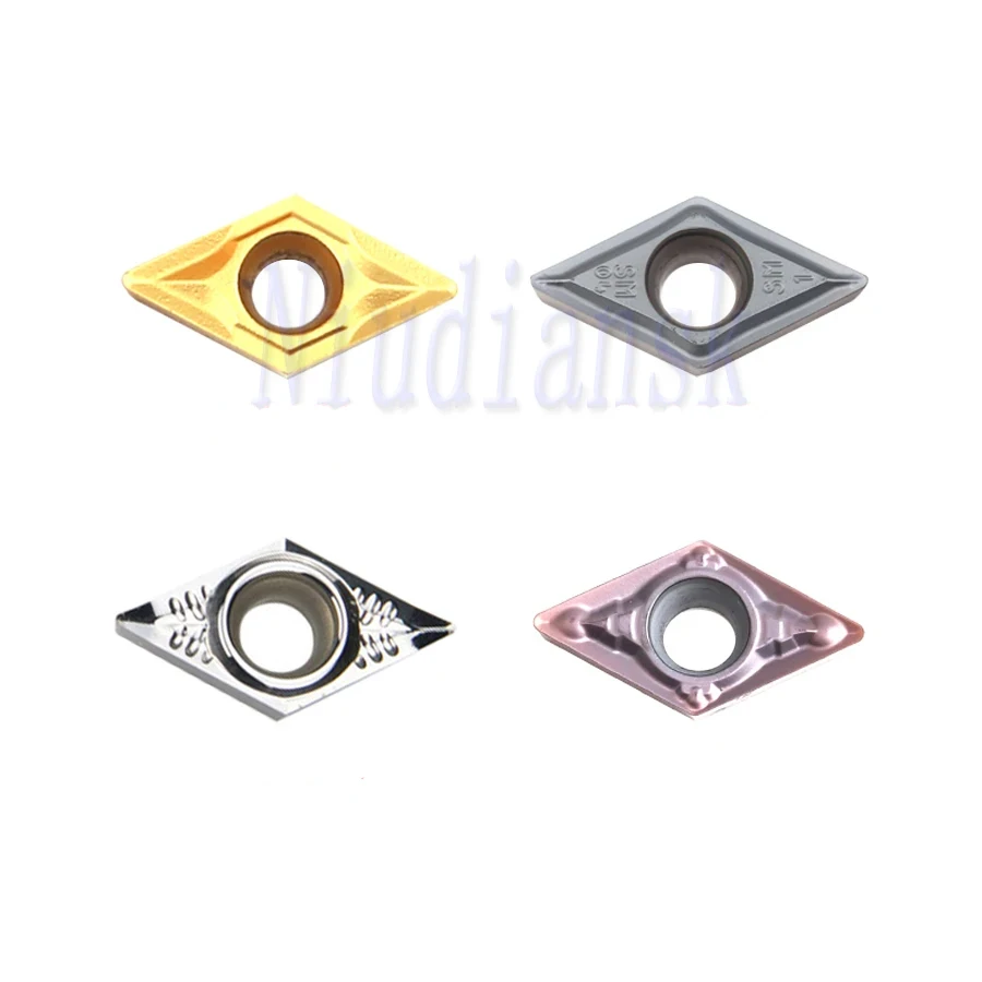 10 pz DCMT0702 DCGT Tornio CNC Inserto per Tornitura SDJCR1010H07 SDJCR1212H07 SDJCR1616H07 Portautensili Esterno SDJCL Perno Set di Tornitura