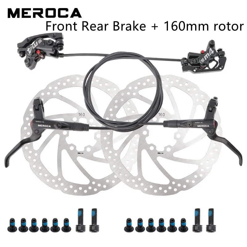 New MEROCA M4 4 Piston Brake MTB Iamok Mountain Bikes Hydraulic Disc   MT420 Bicycle  Parts