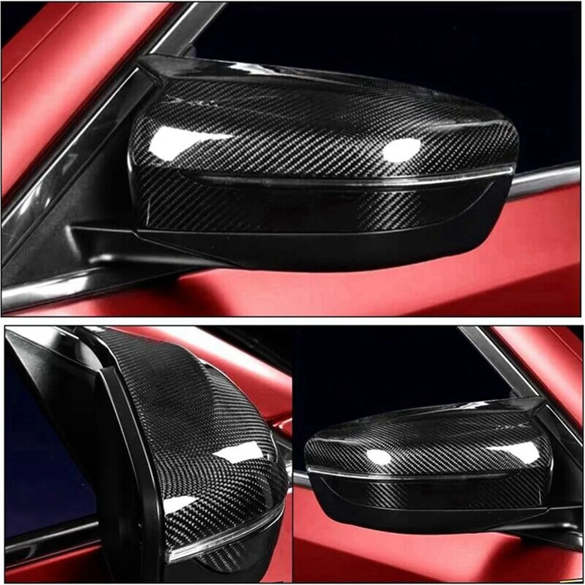 For F90 M5 F91 F92 M8 2018-2022 Real Carbon Fiber Rearview Mirror Cover Add