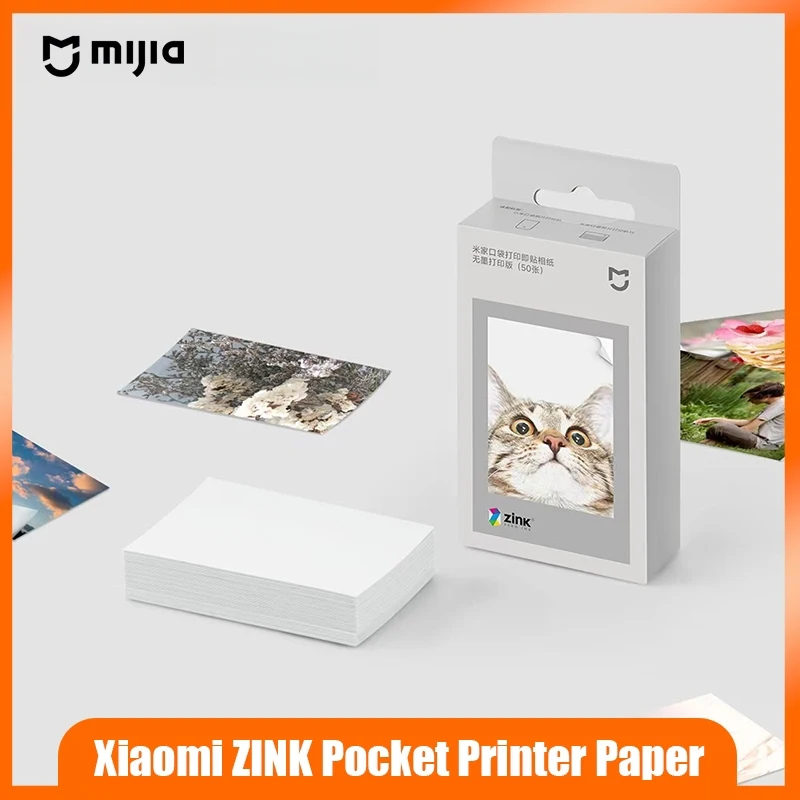 

New Xiaomi ZINK Pocket Photo Paper Compatible with Xiaomi Mini Printer 3-inch adhesive photo paper Stick-on photos