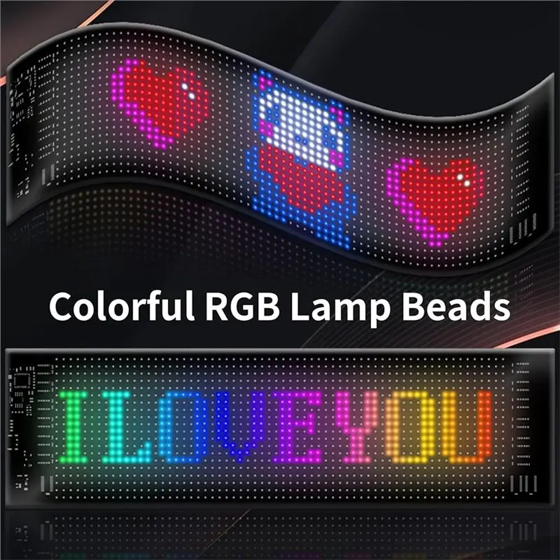 A63K-Flex Matrix LED Display-For Dynamic Visuals& Enhanced Ambient Lighting-20X64 Vibrant Light Configuration Ambiance