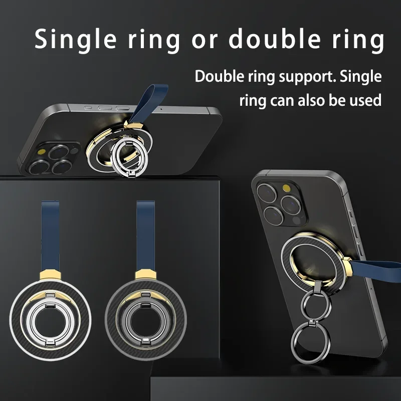 

Двусторонний магнитный держатель для телефона с мягким ремешком, сильная магнитная подставка для мобильных телефонов Magsafe, поддержка кольца на палец для IPhone