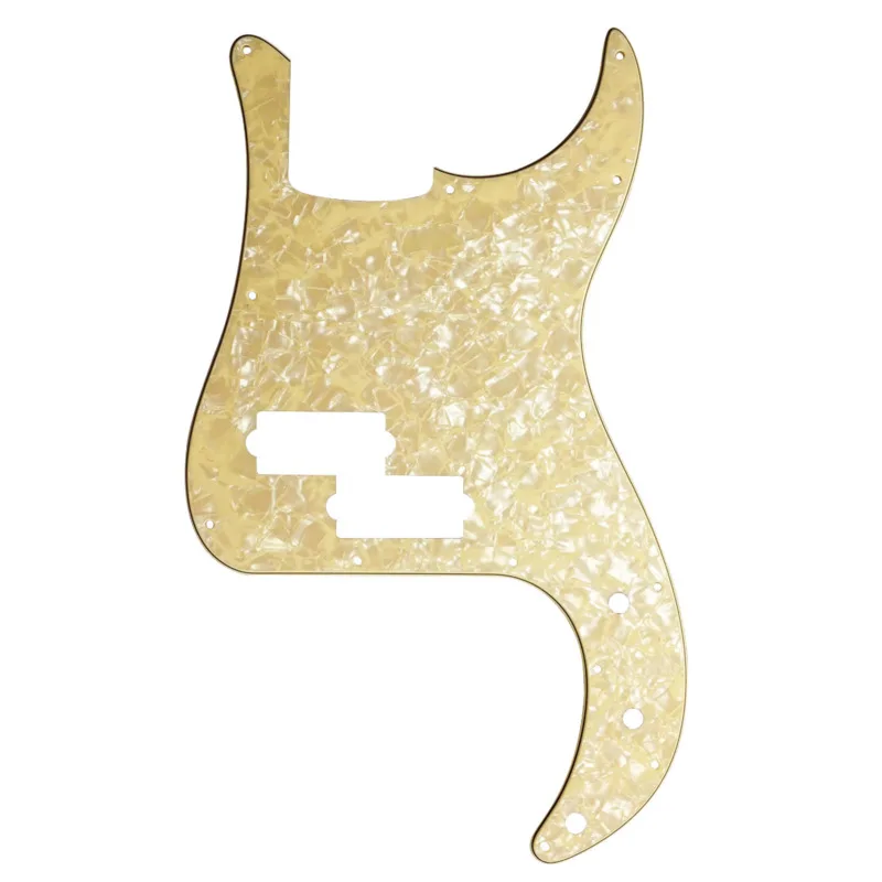 

Pleroo Custom Guitar pickgaurd - For US P Bass Guitar Pickguard Scratch Plate , 4 Ply Cream Pearl