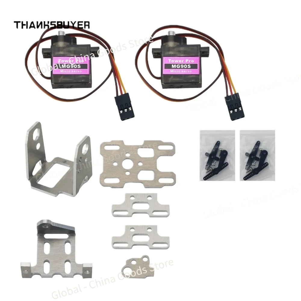 2 Axis Gimbal FPV Gimbal Drone Gimbal with Two Metal Gear Servos for Model Aeroplane Cameras