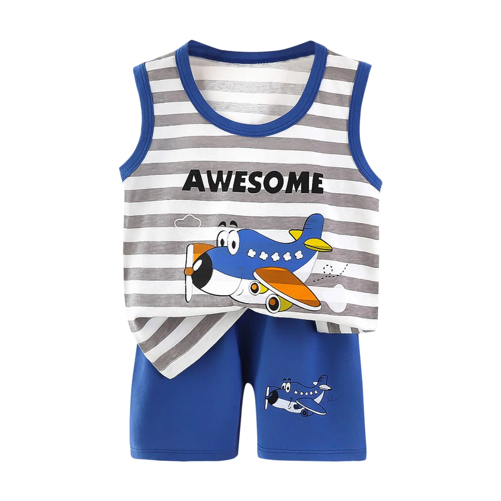 

Baby Boy Clothes Set Children Vest Suit Boy Shorts Summer Baby Fashion Cartoon Print Children Clothing Boys 5t Pants Bundle